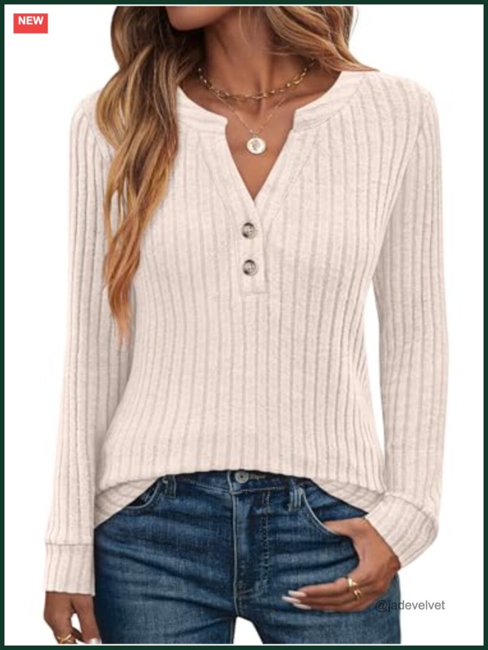 Women's Long Sleeve Henley Tunic Tops Ribbed Knit Lightweight Sweaters